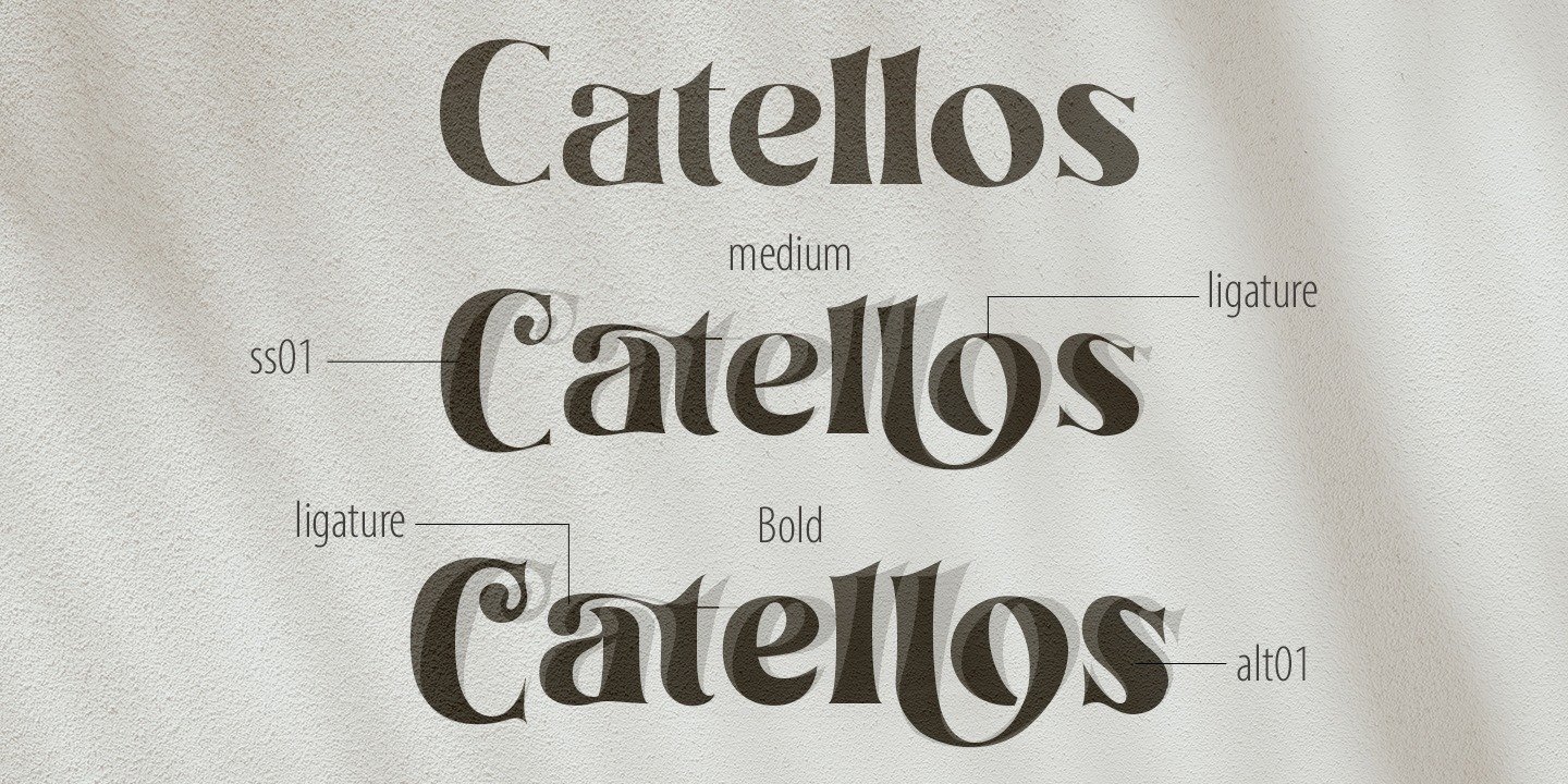 Пример шрифта Catellos #5